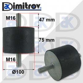 Антивибрационен тампон М16 х Ø 100 х 75 mm